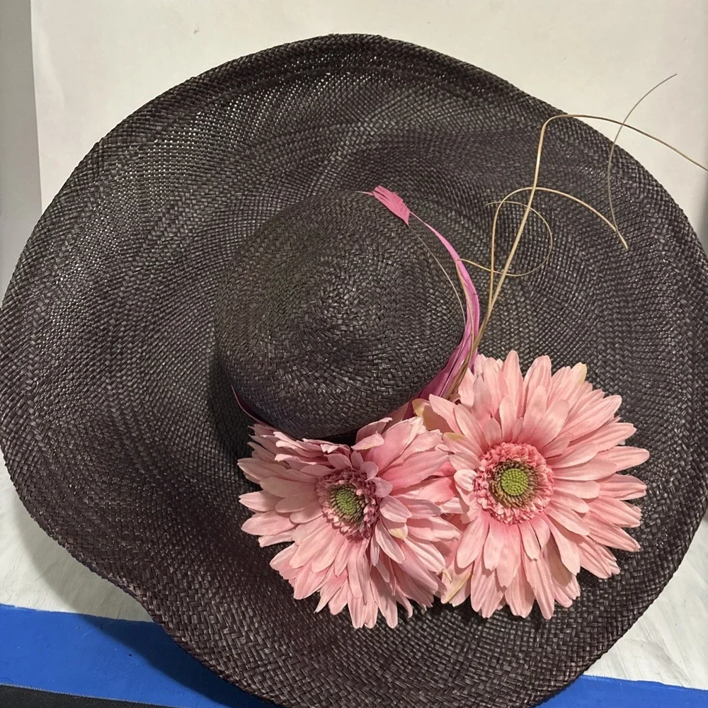 Melanie Hat By Christine A Moore Millinery Big Hat One Size Adjustable STAIN